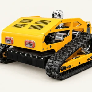 Yellow 550L-F enclosed remote control tracked mower